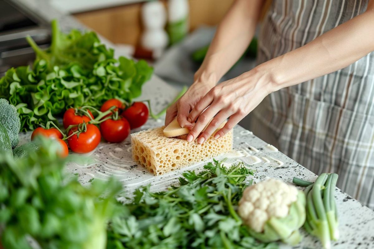 Explorez une alternative plus saine à l'éponge traditionnelle pour une cuisine impeccable